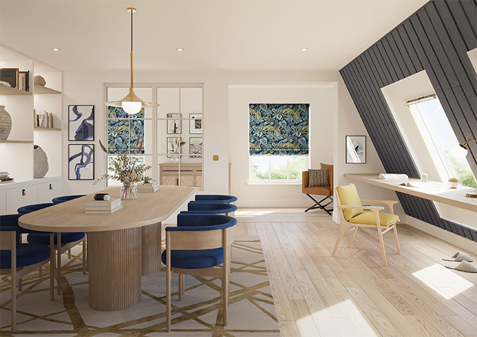 Leopard, Lapis- Twist&Fit Roman Blind - Image 8